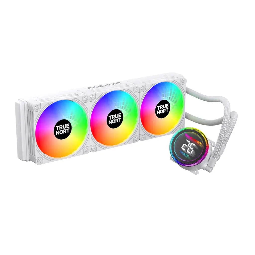TrueNort 360Z ARGB AIO Liquid CPU Cooler, 360mm Radiator, Infinity Temperature Display With Pump, Triple ARGB Fans, Hydraulic Bearings Type, Intel/AMD CPU Socket Support | TN-360Z TrueNort 360Z ARGB AIO Liquid CPU Cooler, 360mm Radiator, Infinity Temperature Display With Pump, Triple ARGB Fans, Hydraulic Bearings Type, Intel/AMD CPU Socket Support | TN-360Z